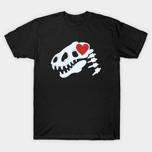 Dinosaur Heart For Brain T-Shirt by NICHE&NICHE